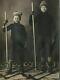 1904-1920's Cross Country Skiers Boys Brothers Hats Skiing Skis Rppc Postcard