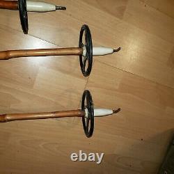 1960s Sparta Vintage Bamboo Cross Country Ski Poles 2 sets