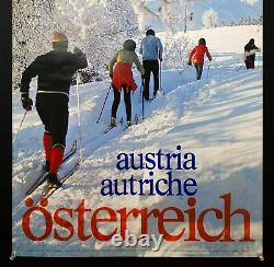 1974 Austria Cross Country Skiing Ski Travel Poster by Albert Herndl Vintage