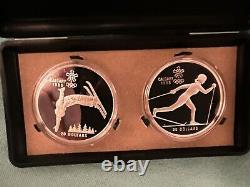 1988 Calgary Olympic 2 coin 1 oz Each proof set free style and cross country ski