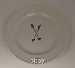 6 Ascentielle Skiing Salad Lunch Snack Plate Cabin Ski Cross Country Poles 1970