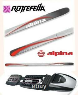 ALPINA waxless metal edge cross country skis 170cm & ROTTEFELLA NNN BC bindings
