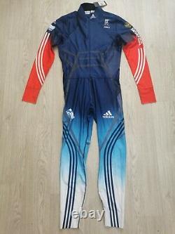 Adidas Biathlon Mens Suit Cross Country Russia Tights Jacket Ski Skinsuit L NEW