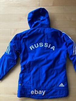 Adidas Olympic Russia Ski Team warm parka puffer jacket pants Women M VGUC