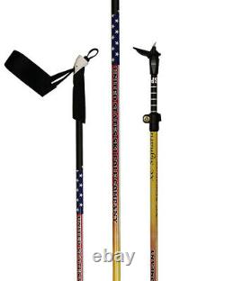 Adjustable Cross Country Ski Poles 101cm-121cm Demo USSPC XC Signature