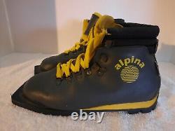Alpina 3-Pin 75mm Cross Country Leather Ski Boots Size EU 38