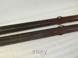 Antique Northland Wooden Skis 70 Inch Crosscountry Downhill Retro Decor