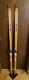 Antique Wooden Snow Skis Skilom 189 170cm/67 Made In Norway Rottefella Bindings