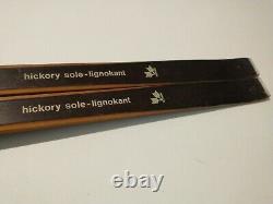 Asnes Vintage Hickory Wood Waxable 190 cm Skis Cross Country Nordic NNN Binding