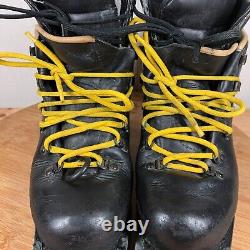Asolo Cross Country Ski Boots Mens 8 Summit Black Leather Vintage Italy Shoes