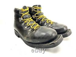 Asolo Snowfield 3-Pin 75mm Padded Black Leather Cross Country Ski Boots 10.5