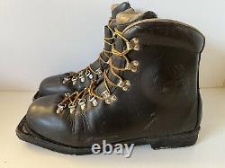 Asolo Sport Extreme Vintage Cross Country Ski Boot Black Leather 3 Pin Italy 12M