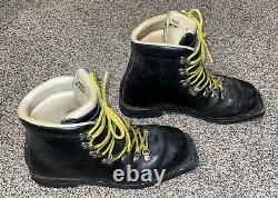 Asolo Sport Extreme Vintage Cross Country Ski Boots Black Leather Italy Sz 9.0