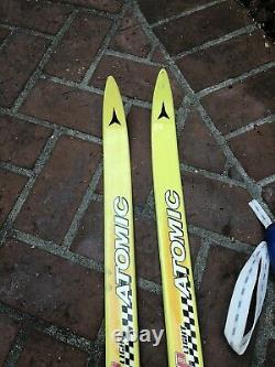 Atomic Supercap Light Cross Country Skis with Salomon Bindings 80 + Ski Poles 58