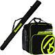 Brubaker Xc Ski Boot Bag + Cross-country Ski Bag 195 / 210 Cm Black Neon Yellow