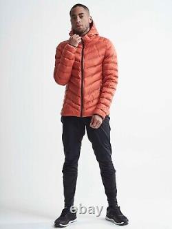 CRAFT Men's Light Down Hooded Jacket, Pepper Red, Size Large, NWT, Reg $230