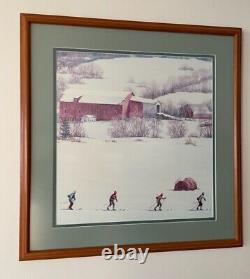 Cross-Country Skiing Framed Print Winter Nordic Ski