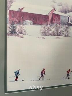 Cross-Country Skiing Framed Print Winter Nordic Ski