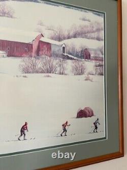 Cross-Country Skiing Framed Print Winter Nordic Ski