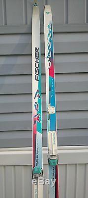 FISCHER Air Tech Crown White / Pink / Blue Cross Country SNS Sz 195 Skis