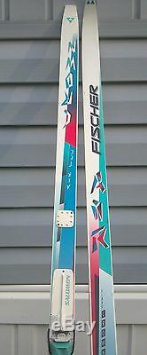 FISCHER Air Tech Crown White / Pink / Blue Cross Country SNS Sz 195 Skis
