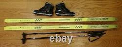 Fischer Crown 147 cm Cross Country Skis Rottefella Bindings Boots Poles Pre-Ow