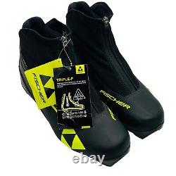 Fischer RC3 Classic Cross Country Black Shoes Ski Boots Men's Size US 11 EU 44