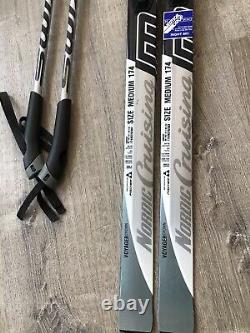 Fischer Voyager Crown Nordic Cruising Cross Country Skis 174cm + Poles Bindings