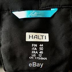 HALTI Womens Cross Country Skiing Pants Suspenders Black Ski Snow Size US 12