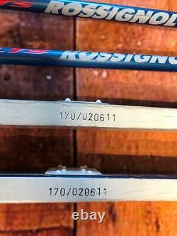 Kids Rossignol LTS AR Junior Cross Country Skis Bindings & Poles 170