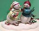 Lenox Cross Country Crew New In Box Withcoa Bywaters Snowman Skiing Sculpture Ski