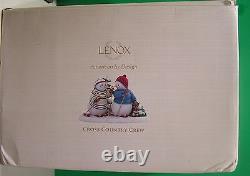 LENOX CROSS COUNTRY CREW New in Box withCOA Bywaters SNOWMAN SKIING Sculpture Ski
