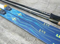 LL Bean 150cm Cross Country Skis SNS Salomon Profil Bindings with Poles Nordic