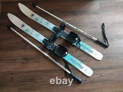 LL Bean Kids Toddlers Cross Country 85cm Skis, 2 SWIX Poles Set, Quality