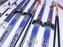 Lot of 3 Pairs Kids Waxless Cross Country Skis & Poles 3-Pin Bindings