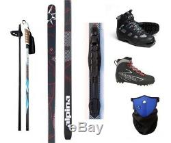 NEW ALPINA CONTROL XC CROSS COUNTRY NNN SKIS/BINDINGS/BOOTS/POLES PACKAGE -200cm
