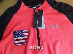 (No. 3016) UNDER ARMOUR M USA BRAND TEAM FLAG T SHIRTS men cross-country skiing