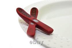 Nora Fleming Party Plate Accessory Red Snow Ski's Winter Cross Country