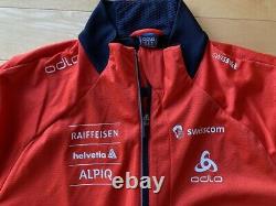 ODLO Swissski Swisscom Olympic Team Switzerland Cologna ski jacket Men L VGUC
