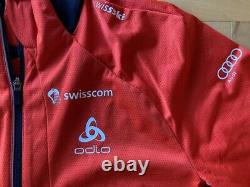 ODLO Swissski Swisscom Olympic Team Switzerland Cologna ski jacket Men L VGUC