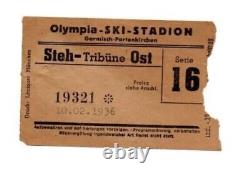 Orig. Ticket Olympic Games G. PARTENKIRCHEN 1936 4 x 10 km Cross Country Skiing
