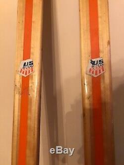 RARE Vintage Eggen Wood Cross Country Nordic Skis 190 CM Norway Skilom Bindings