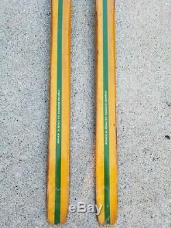 RARE Vintage Eggen Wood Cross Country Nordic Skis 190 CM Norway TROLL Bindings