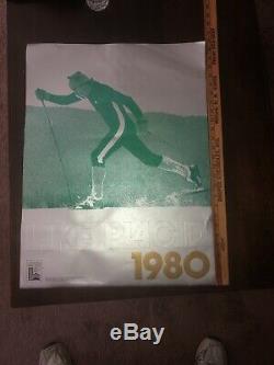 Rare Lake Placid NY 1980 Winter Olympics Cross Country Ski Official Print Poster