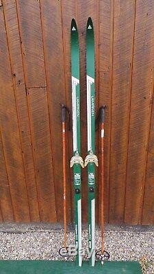 Ready to Use Cross Country 72 LAMPINEN 185 cm Skis WAXLESS Base + Poles