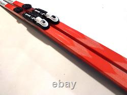 Red and White Waxless 195 cm Cross Country Ski NNN Rottefella Bindings Nordic