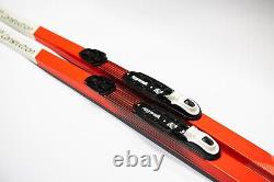 Red and White Waxless 205 cm Cross Country Ski NNN Rottefella Bindings Nordic