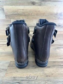 Rossignol 75 mm 3 Pin Leather Nordic XC Ski Boots Telemark 7 Vibram Not Insoles