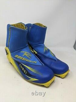 Rossignol Combi NNN Cross Country Ski Boots Men's size 11 Blue Yellow