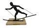 Royal Copenhagen Kelsey Bronze Cross Country Skier Olympic Statue 135/2500